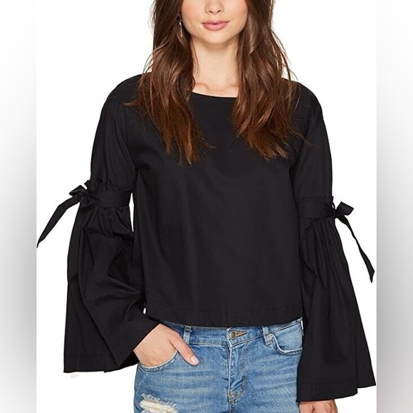 Free People Black Long Sleeve Top - Picture 1 of 2